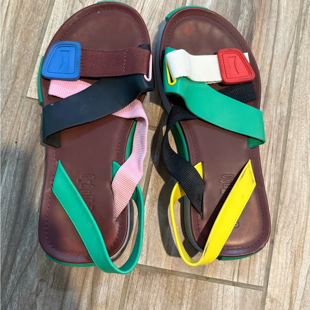 Colorful Unique Strappy Leather Sandals